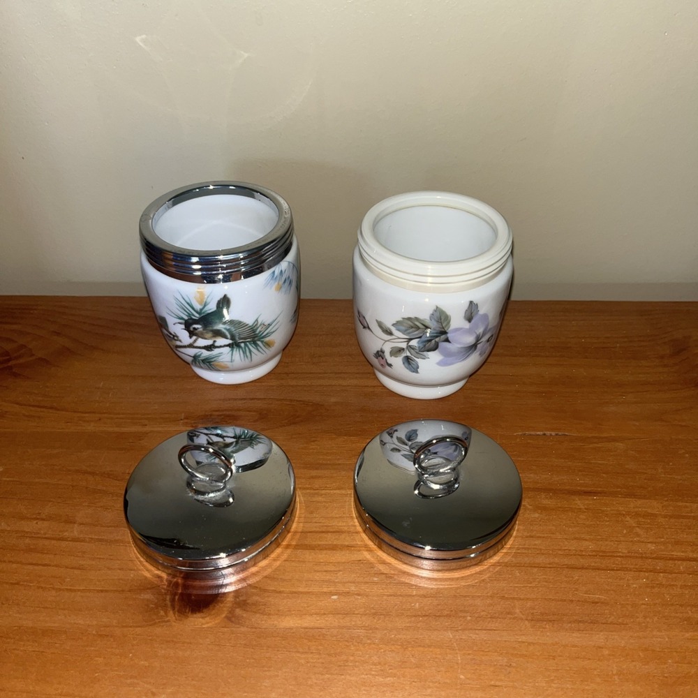 ROYAL WORCESTER: PORCELAIN EGG CODDLERS (Set Of 2) - Picture 7 of 8